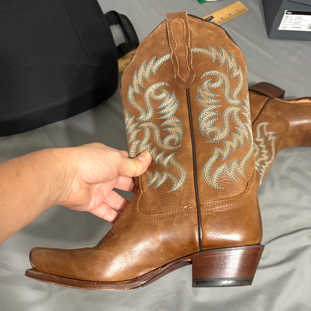NOCONA Brown Western Leather Boots. SIZE 7. WORN ONES. - Picture 3 of 5
